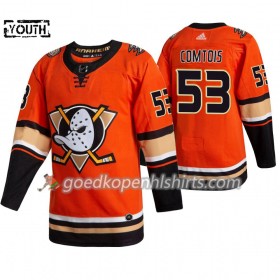 Anaheim Ducks Max Comtois 53 Adidas 2019-2020 Oranje Authentic Shirt - Kinderen